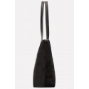 Black Sequin Tiger Zip Pocket Tote Handbag